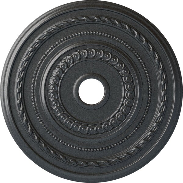 Ekena Millwork Cole Ceiling Medallion (Fits Canopies up to 9 1/8"), 25 3/8"OD x 3 3/8"ID x 1 3/8"P, Pewter CM25COPES - main